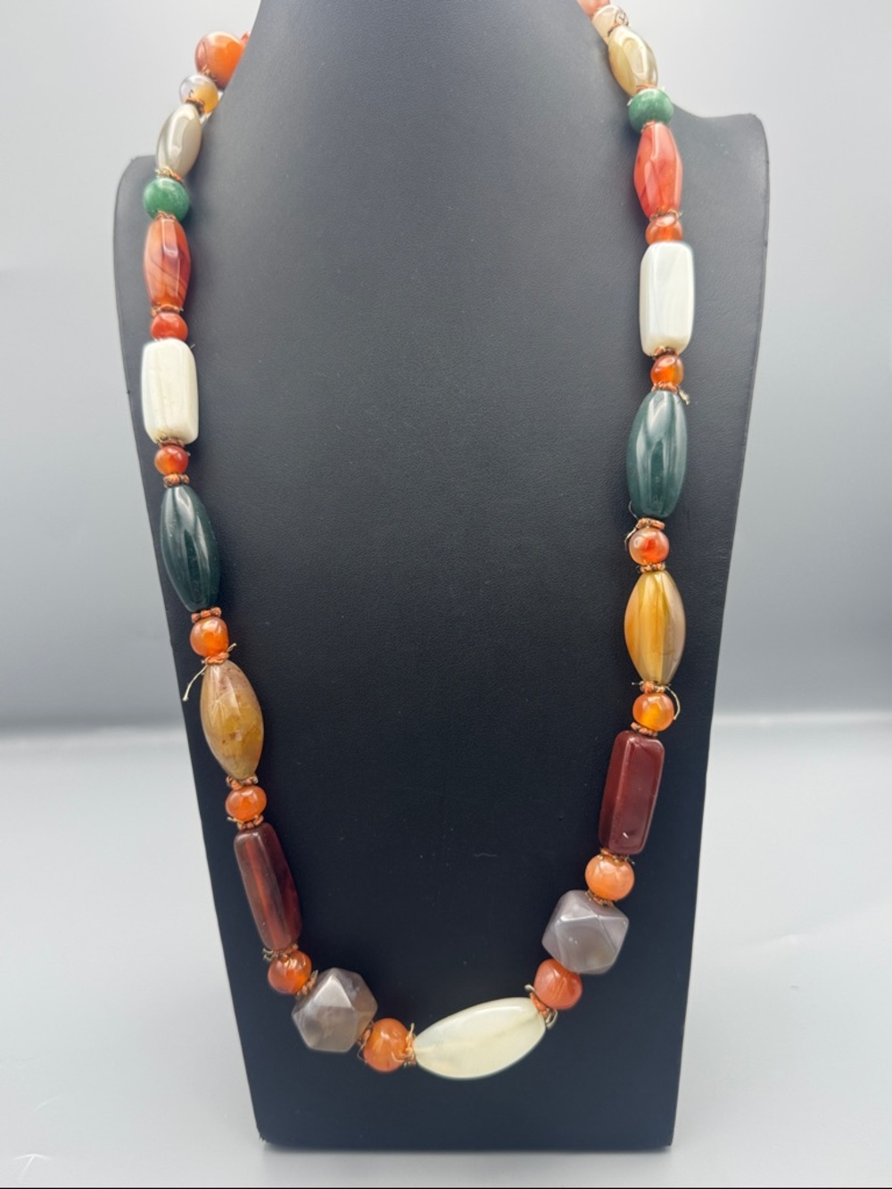 Multicolor Bead Statement Necklace
